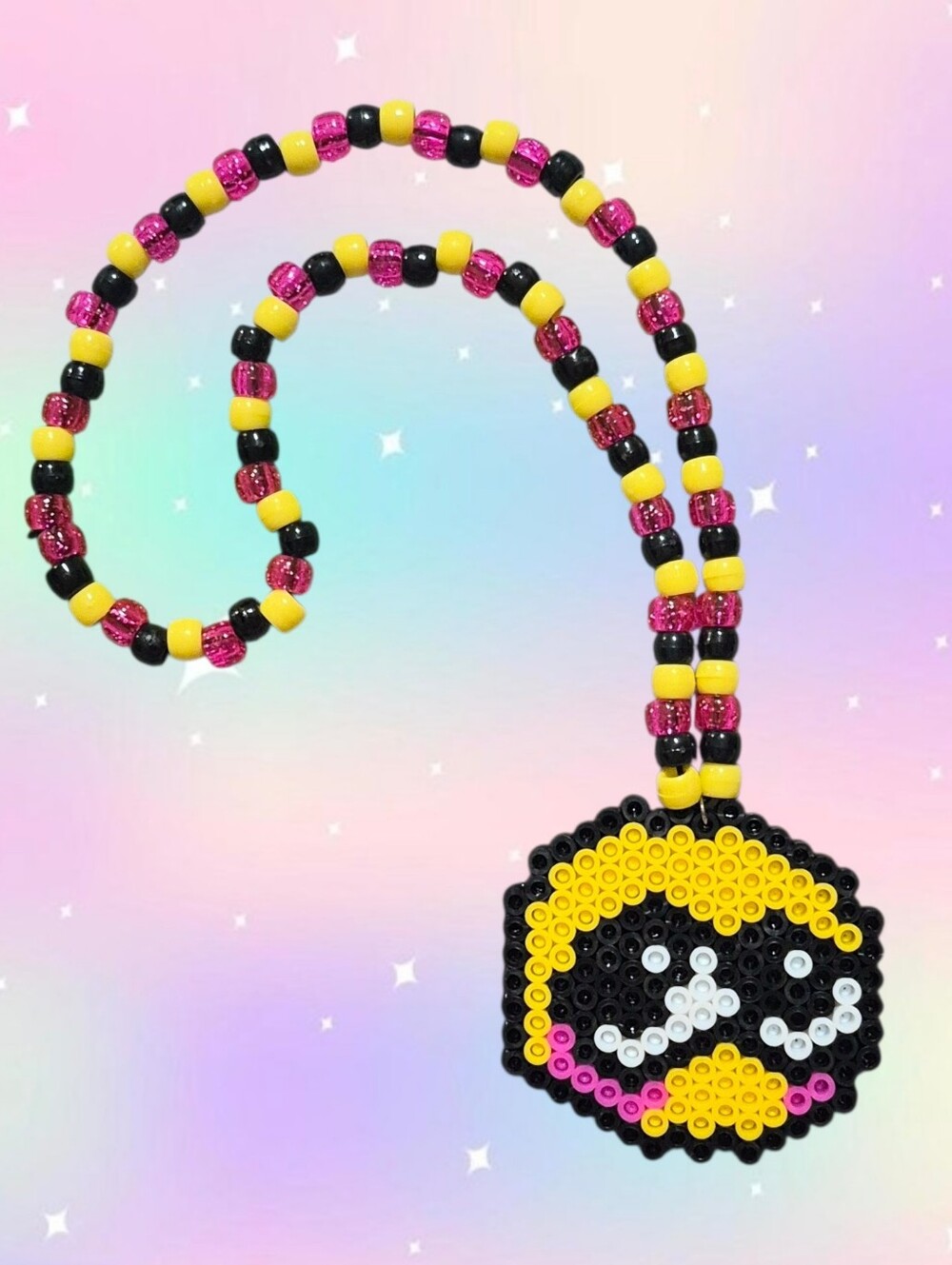 Shy Emoji Kandi Necklace